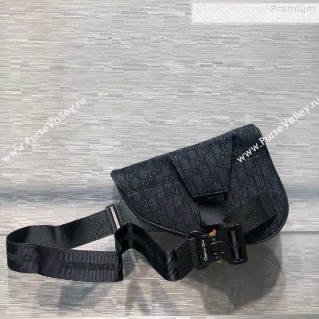 Dior Mens Saddle Bag in Black Dior Oblique Jacquard 2019 (BINF-9080143)