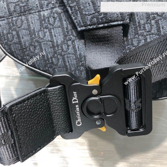 Dior Mens Saddle Bag in Black Dior Oblique Jacquard 2019 (BINF-9080143)