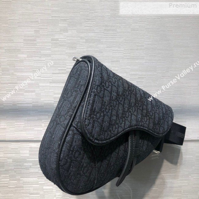 Dior Mens Saddle Bag in Black Dior Oblique Jacquard 2019 (BINF-9080143)
