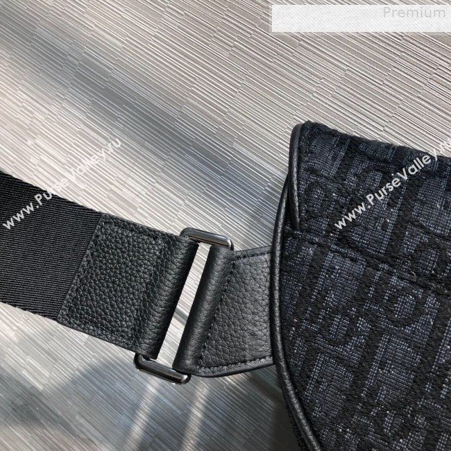 Dior Mens Saddle Bag in Black Dior Oblique Jacquard 2019 (BINF-9080143)