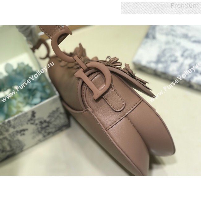 Dior Large Saddle Bag in Beige Embroidered Flowers Lambskin 2019 (BINF-9080148)