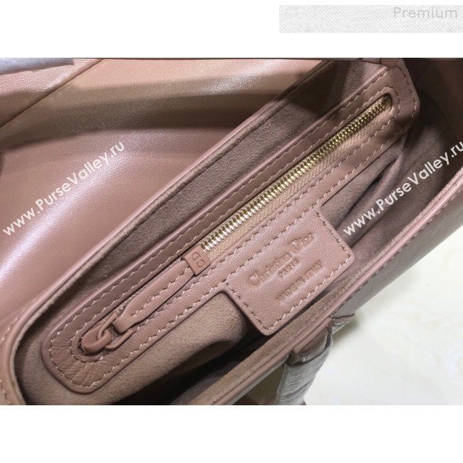 Dior Large Saddle Bag in Beige Embroidered Flowers Lambskin 2019 (BINF-9080148)