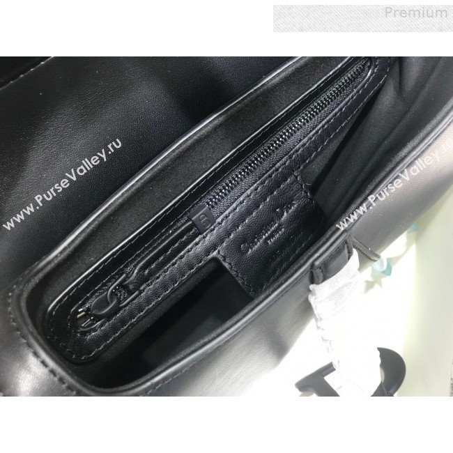 Dior Large Saddle Bag in Black Embroidered Flowers Lambskin 2019 (BINF-9080147)