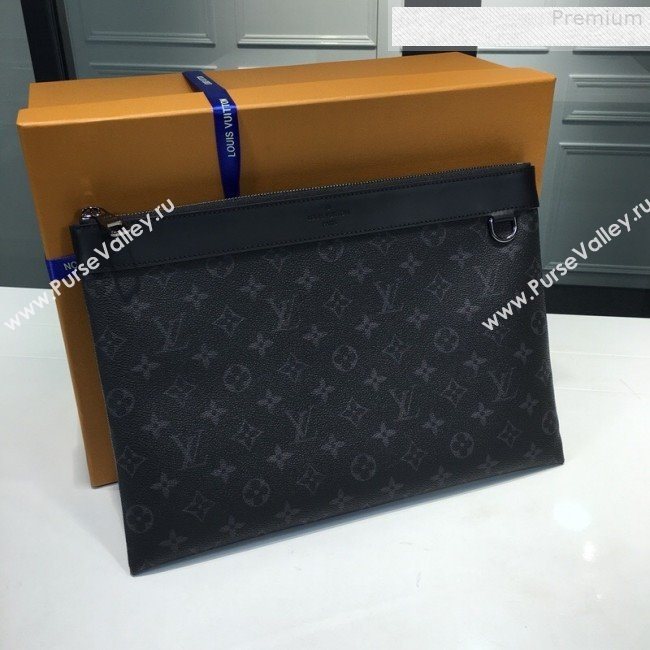Louis Vuitton Discovery Pochette Monogram Canvas Pouch M62291 All Black 2019 (KD-9073156)