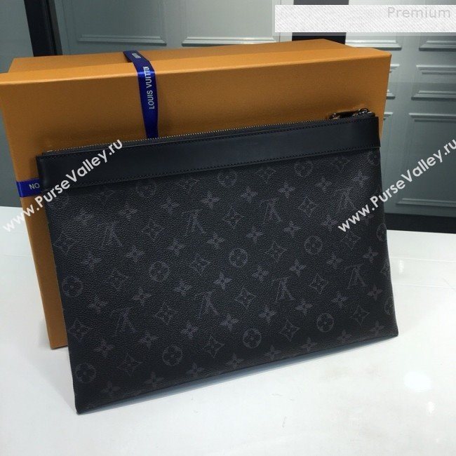 Louis Vuitton Discovery Pochette Monogram Canvas Pouch M62291 All Black 2019 (KD-9073156)