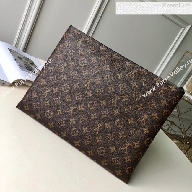 Louis Vuitton Mens A4 Pouch Chain Monogram Canvas M44484 2019 (FANG-9073160)