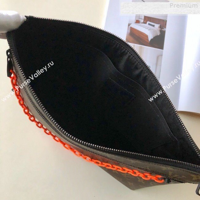 Louis Vuitton Mens A4 Pouch Chain Monogram Canvas M44484 2019 (FANG-9073160)