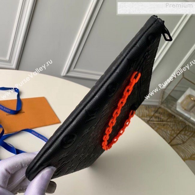 Louis Vuitton Mens A4 Pouch Chain Monogram Empreinte Leather M67461 2019 (FANG-9073159)