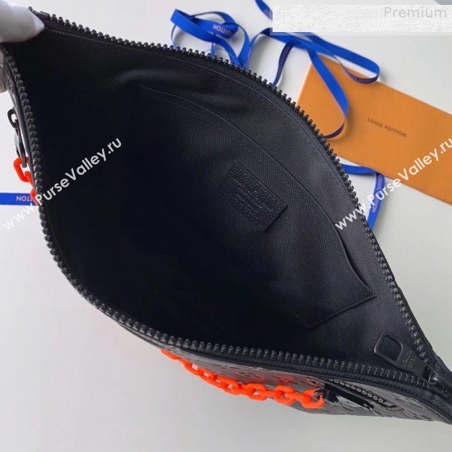 Louis Vuitton Mens A4 Pouch Chain Monogram Empreinte Leather M67461 2019 (FANG-9073159)