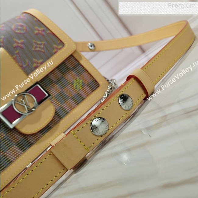 Louis Vuitton Dauphine MM Monogram Pop Print Shoulder Bag M55452 Red 2019 (GAOS-9073162)