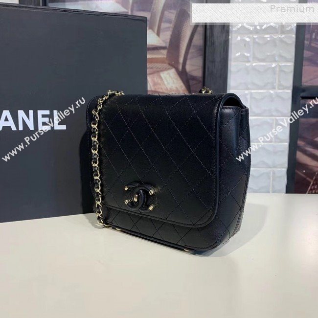 Chanel Quilted Calfskin Small Flap Bag AS0532 Black 2019 (KAIS-9080601)