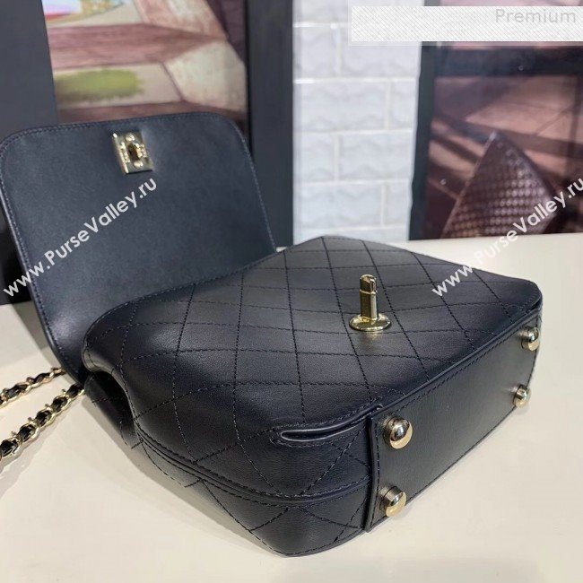 Chanel Quilted Calfskin Small Flap Bag AS0532 Black 2019 (KAIS-9080601)