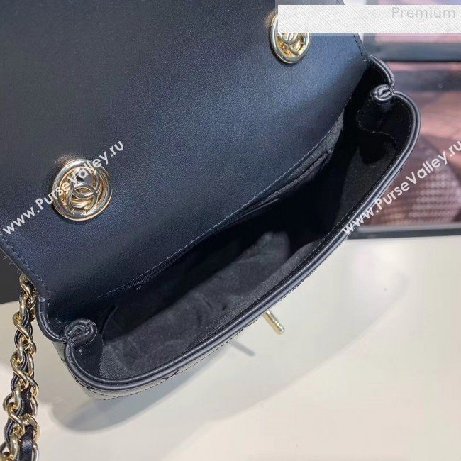 Chanel Quilted Calfskin Small Flap Bag AS0532 Black 2019 (KAIS-9080601)