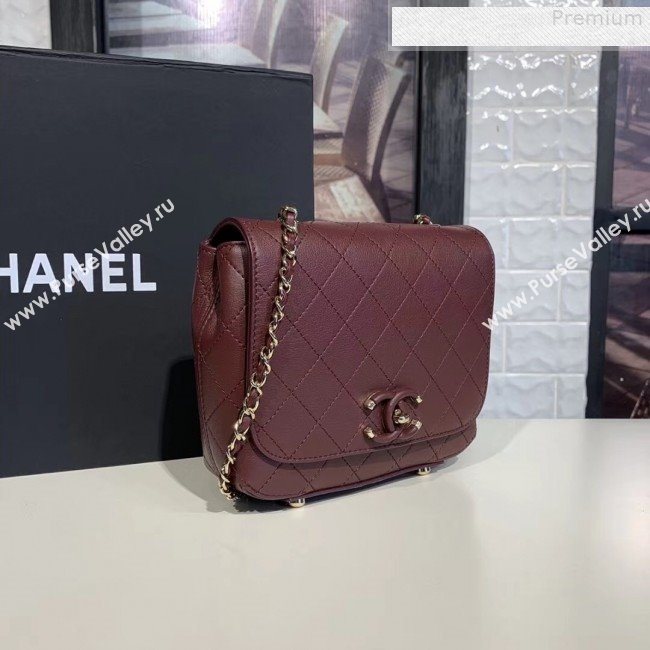 Chanel Quilted Calfskin Small Flap Bag AS0532 Burgundy 2019 (KAIS-9080602)