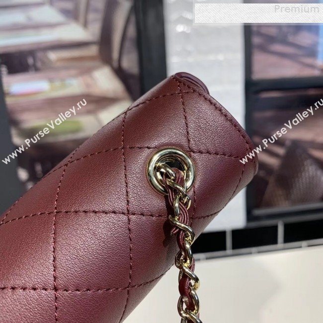 Chanel Quilted Calfskin Small Flap Bag AS0532 Burgundy 2019 (KAIS-9080602)