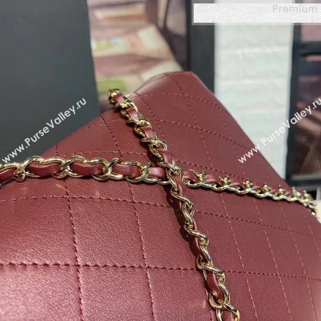 Chanel Quilted Calfskin Small Flap Bag AS0532 Burgundy 2019 (KAIS-9080602)