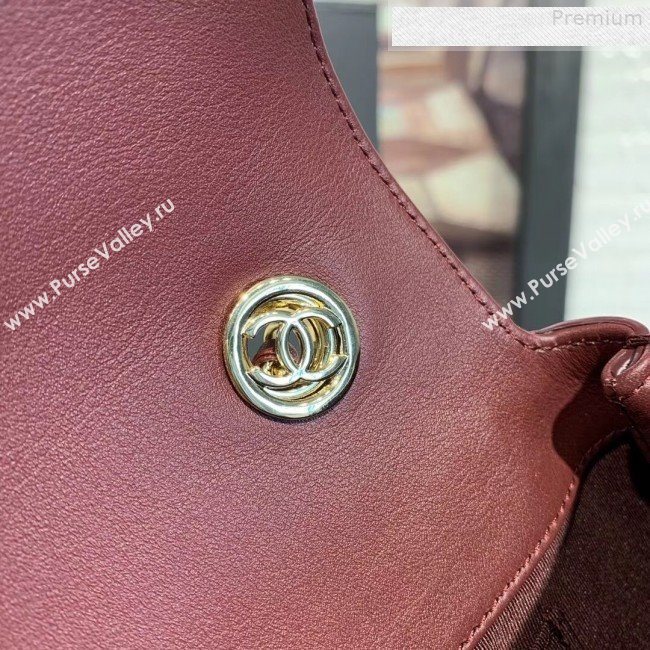 Chanel Quilted Calfskin Small Flap Bag AS0532 Burgundy 2019 (KAIS-9080602)