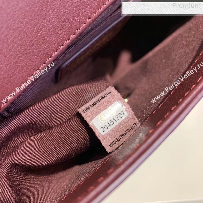 Chanel Quilted Calfskin Small Flap Bag AS0532 Burgundy 2019 (KAIS-9080602)