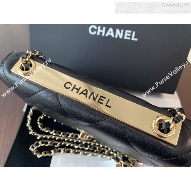 Chanel Quilted Lambskin Wallet on Chain WOC A80982 Black 2019 (BLWX-9080605)