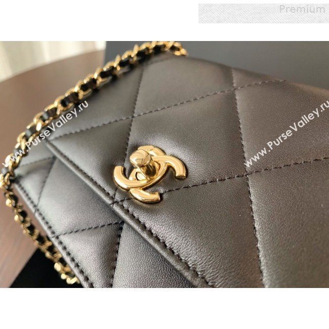 Chanel Quilted Lambskin Wallet on Chain WOC A80982 Black 2019 (BLWX-9080605)