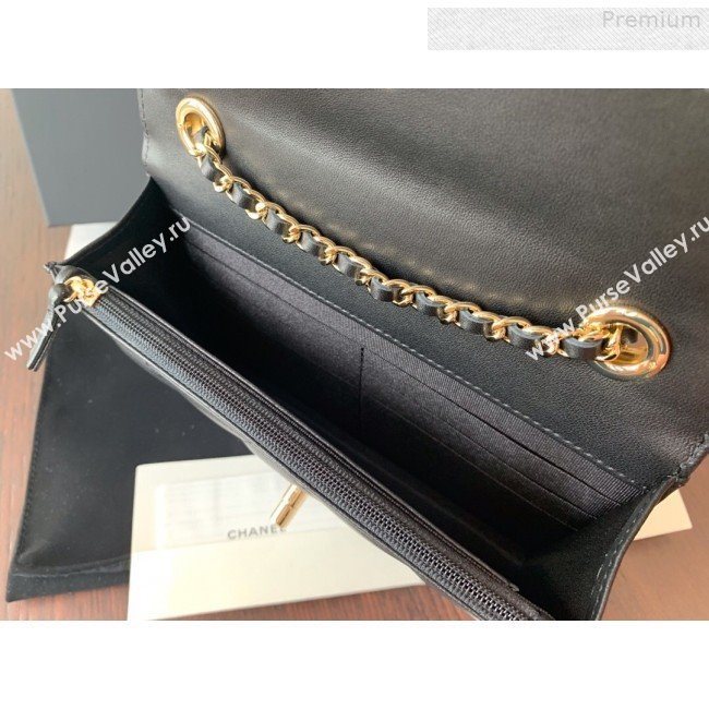 Chanel Quilted Lambskin Wallet on Chain WOC A80982 Black 2019 (BLWX-9080605)