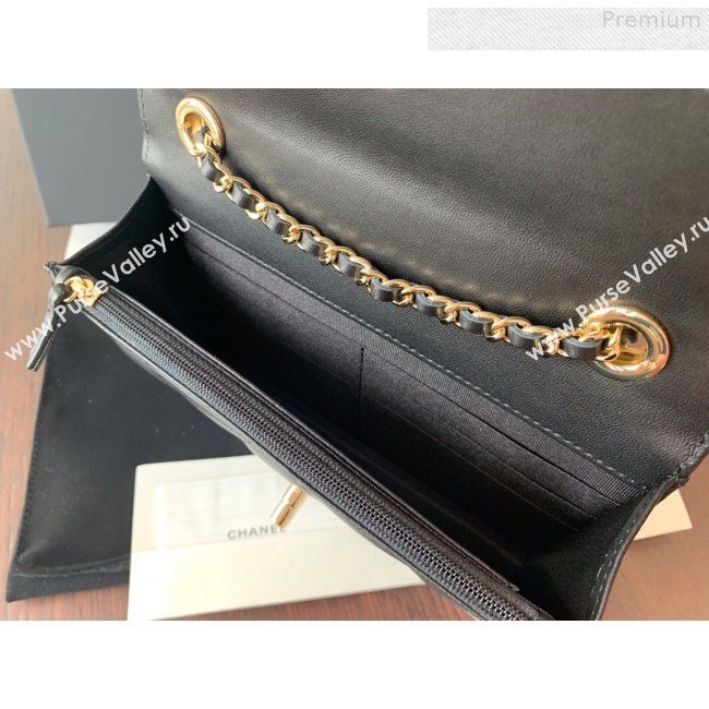 Chanel Quilted Lambskin Wallet on Chain WOC A80982 Black 2019 (BLWX-9080605)