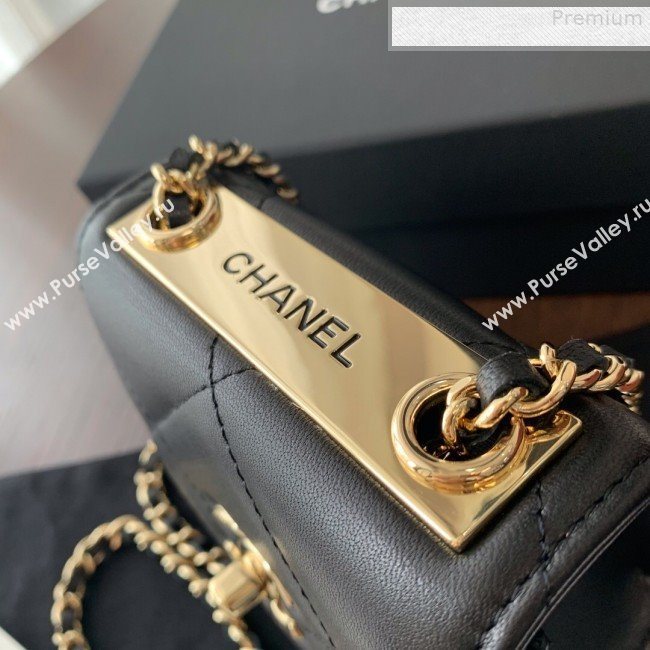 Chanel Quilted Lambskin Clutch with Chain A81633 Black Leather 2019 (BLWX-9080606)