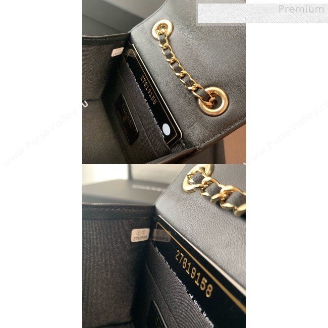 Chanel Quilted Lambskin Clutch with Chain A81633 Black Leather 2019 (BLWX-9080606)