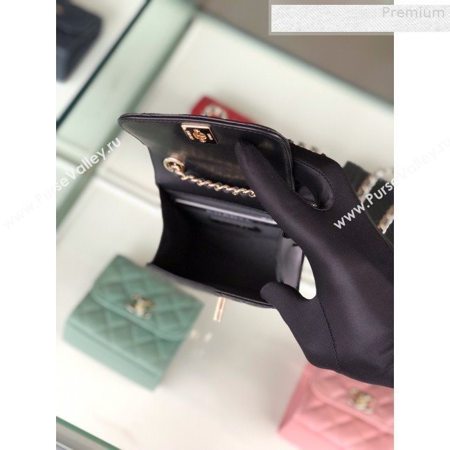 Chanel Quilted Lambskin Clutch with Chain A81633 Black/Gold 2019  (FM-9080613)