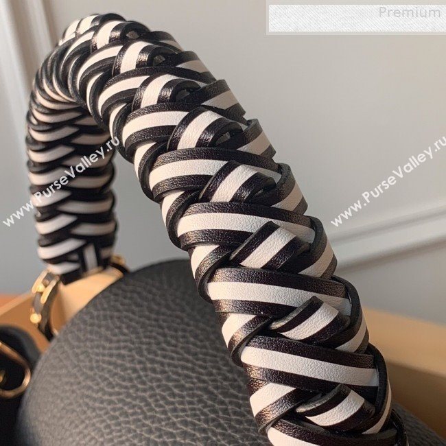 Louis Vuitton Capucines BB with Braided Handle M55236 Black/White 2019 (KD-9080622)