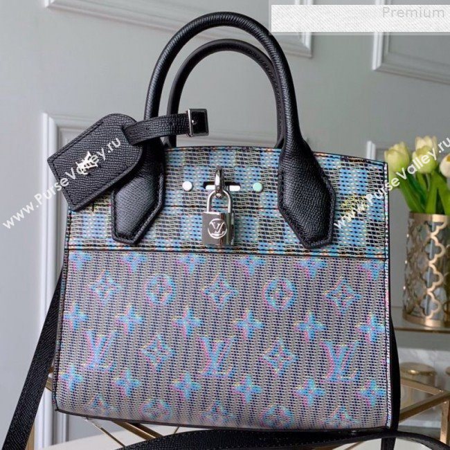 Louis Vuitton Monogram Pop City Steamer Mini Top handle Bag M55469 Blue 2019 (KD-9080623)