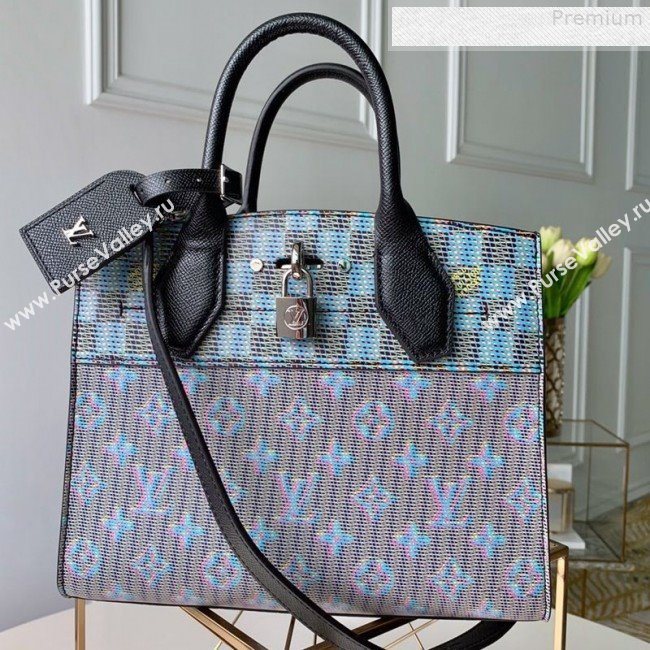Louis Vuitton Monogram Pop City Steamer PM Top handle Bag M55469 Blue 2019 (KD-9080624)