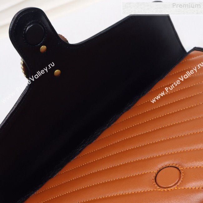 Gucci GG Diagonal Marmont Clutch ‎498079 Brown 2019 (MINGH-9080663)