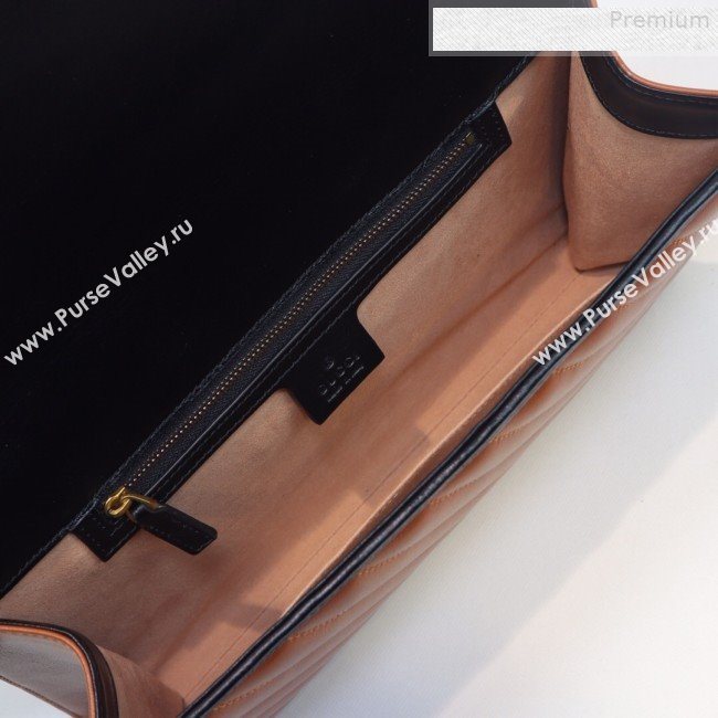 Gucci GG Diagonal Marmont Clutch ‎498079 Brown 2019 (MINGH-9080663)
