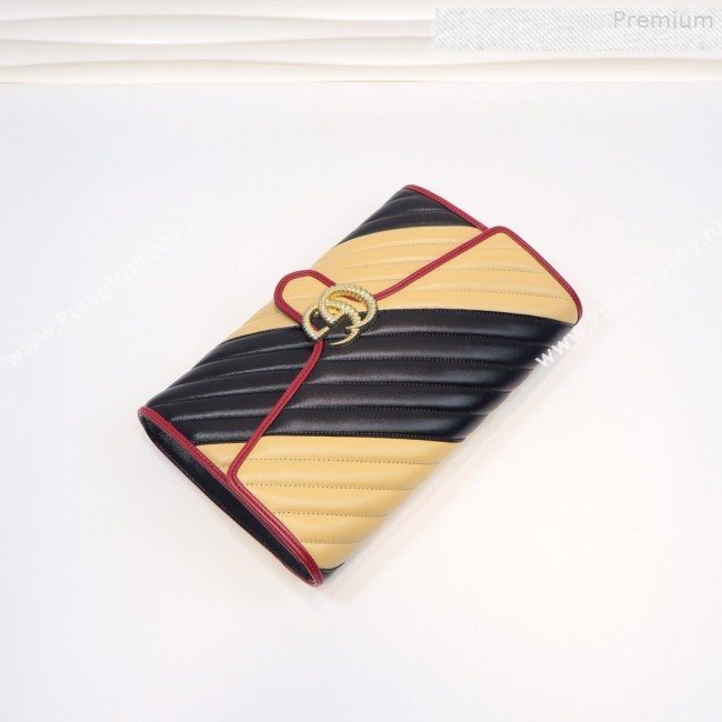 Gucci GG Diagonal Marmont Clutch ‎498079 Beige 2019 (MINGH-9080662)
