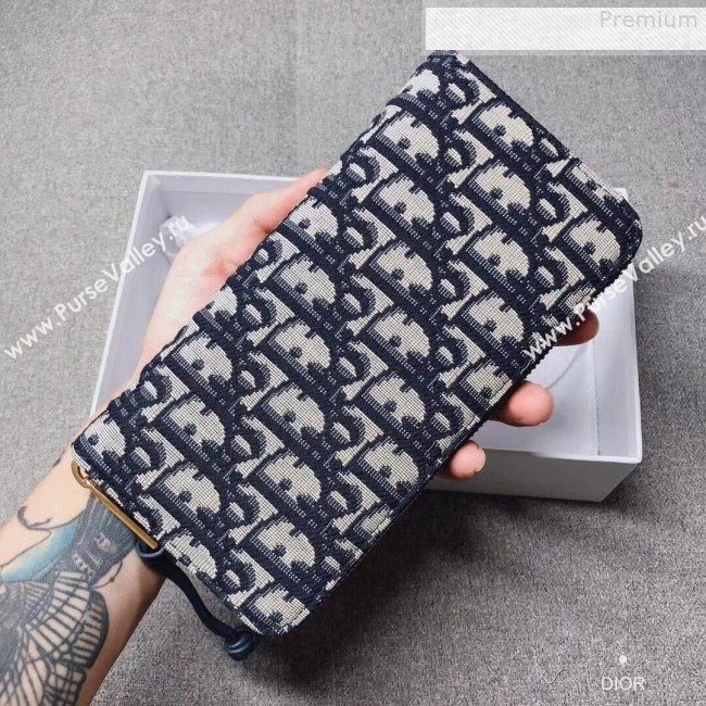 Dior Voyageur Oblique Canvas Zipped Long Wallet 2019 (XYD-9080672)
