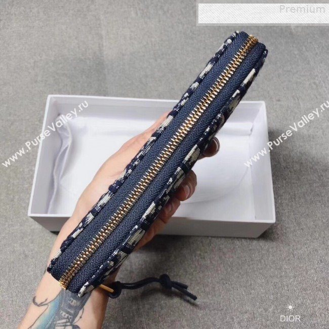 Dior Voyageur Oblique Canvas Zipped Long Wallet 2019 (XYD-9080672)