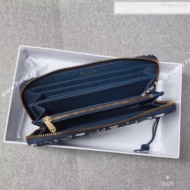 Dior Voyageur Oblique Canvas Zipped Long Wallet 2019 (XYD-9080672)