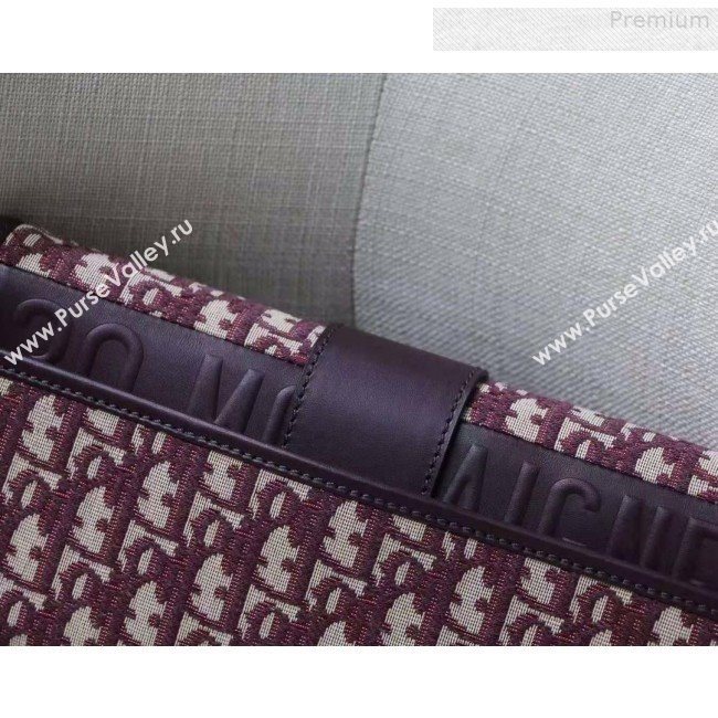 Dior 30 Montaigne Oblique Canvas Clutch Burgundy 2019 (XYD-9080671)
