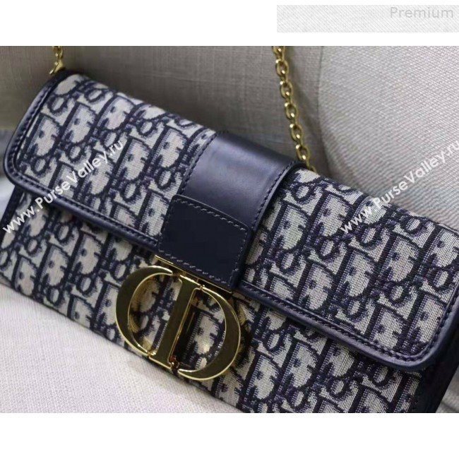Dior 30 Montaigne Oblique Canvas Clutch Blue 2019 (XYD-9080670)