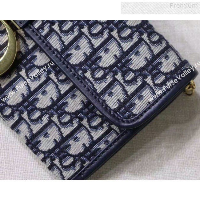 Dior 30 Montaigne Oblique Canvas Clutch Blue 2019 (XYD-9080670)