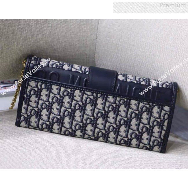 Dior 30 Montaigne Oblique Canvas Clutch Blue 2019 (XYD-9080670)