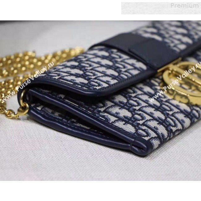 Dior 30 Montaigne Oblique Canvas Clutch Blue 2019 (XYD-9080670)