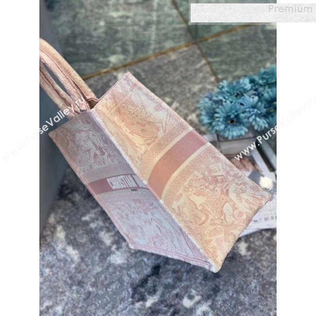 Dior Book Tote Bag in Toile de Jouy Canvas Pink 2018 (BINF-9080701)