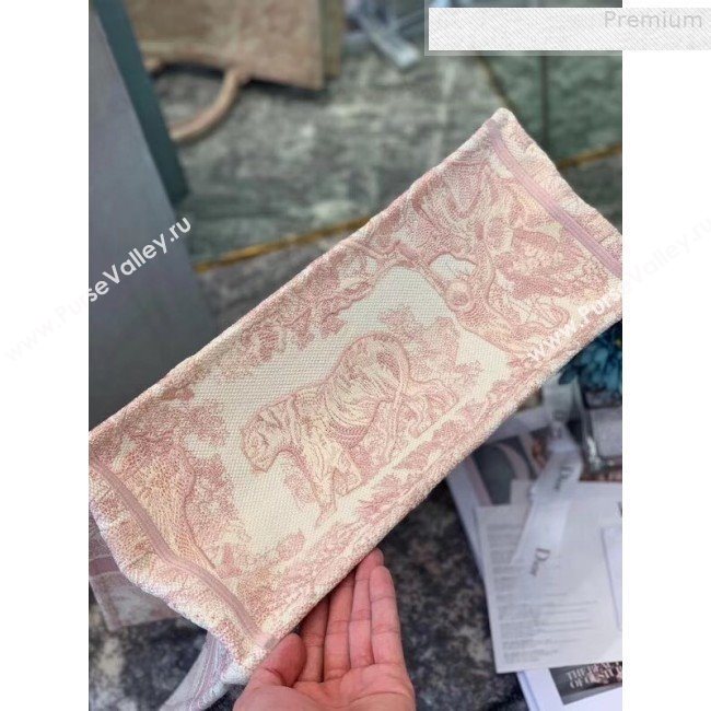 Dior Book Tote Bag in Toile de Jouy Canvas Pink 2018 (BINF-9080701)