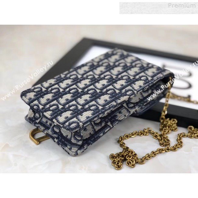 Dior Oblique Jacquard Canvas Phone Case Chain Clutch 2019 (HONGH-9080703)