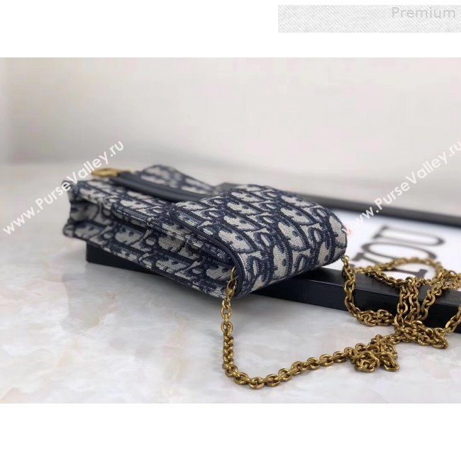 Dior Oblique Jacquard Canvas Phone Case Chain Clutch 2019 (HONGH-9080703)