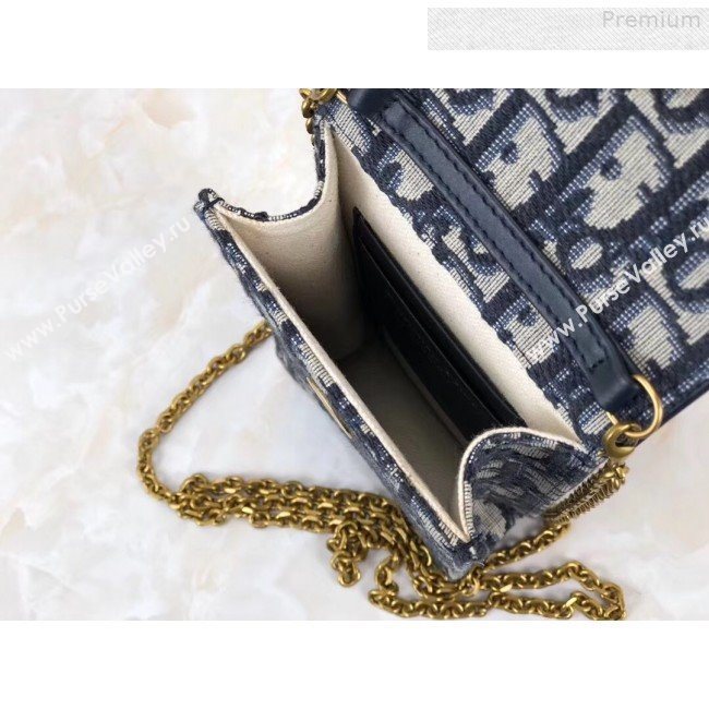 Dior Oblique Jacquard Canvas Phone Case Chain Clutch 2019 (HONGH-9080703)