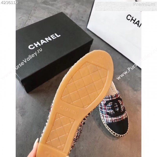 Chanel Tweed and Grosgrain Espadrilles G29762 Multicolor/Purple 2019 (EM-9080723)
