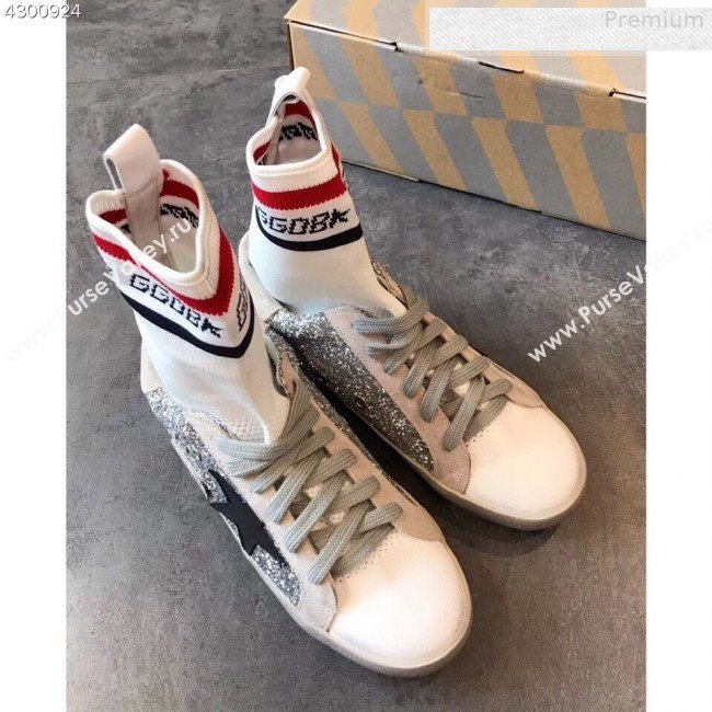 Golden Goose GGDB Star Sequin Sock Sneaker Boots 2019 (EM-9080732)